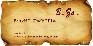 Bitó Zsófia névjegykártya