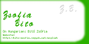 zsofia bito business card