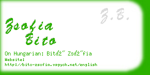 zsofia bito business card